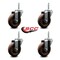 Service Caster 4 Inch High Temp Glass Filled Nylon Wheel Swivel 58 Inch Threaded Stem Caster Set SCC-TS20S414-GFNSHT-58212-4 - alternate 4